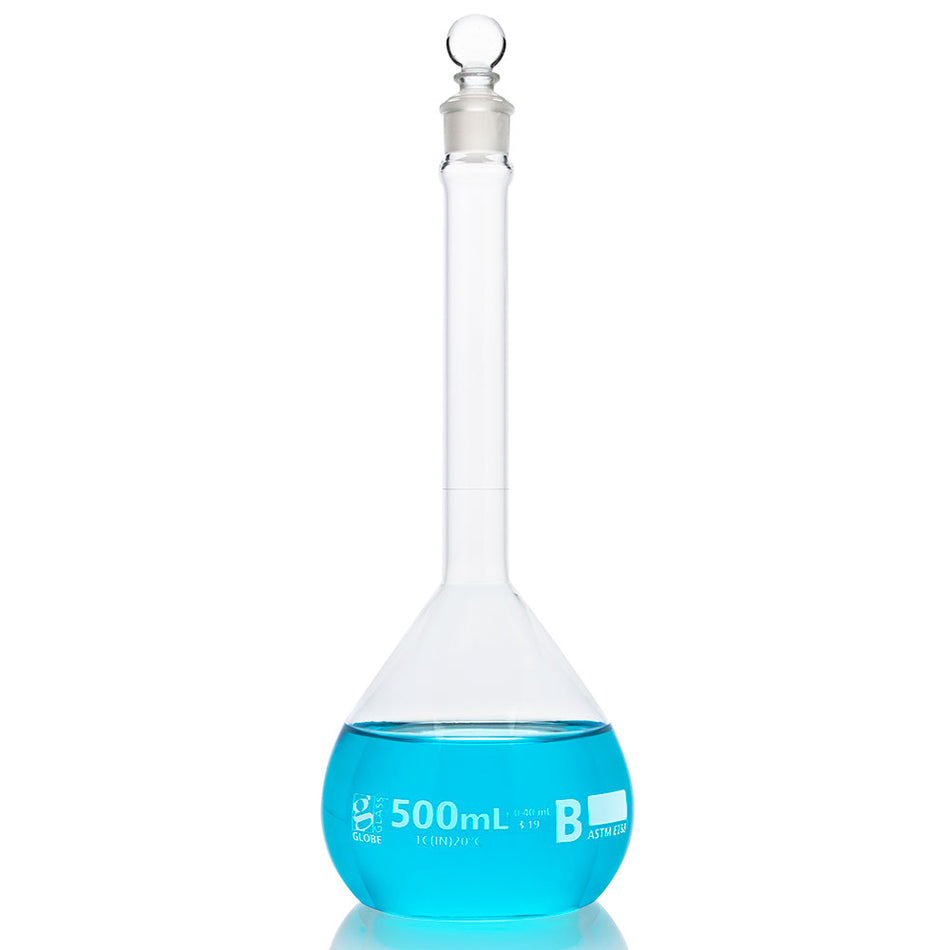 Globe Volumetric Flasks, Glass Class B