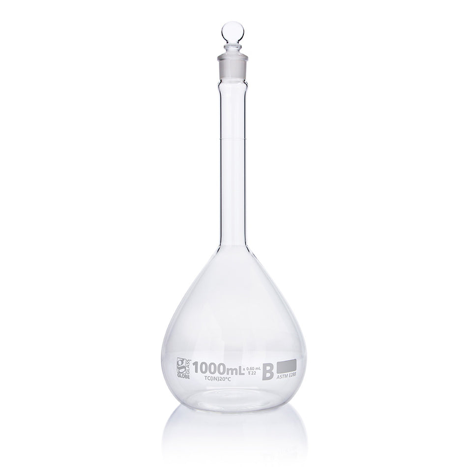 Globe Volumetric Flasks, Glass Class B