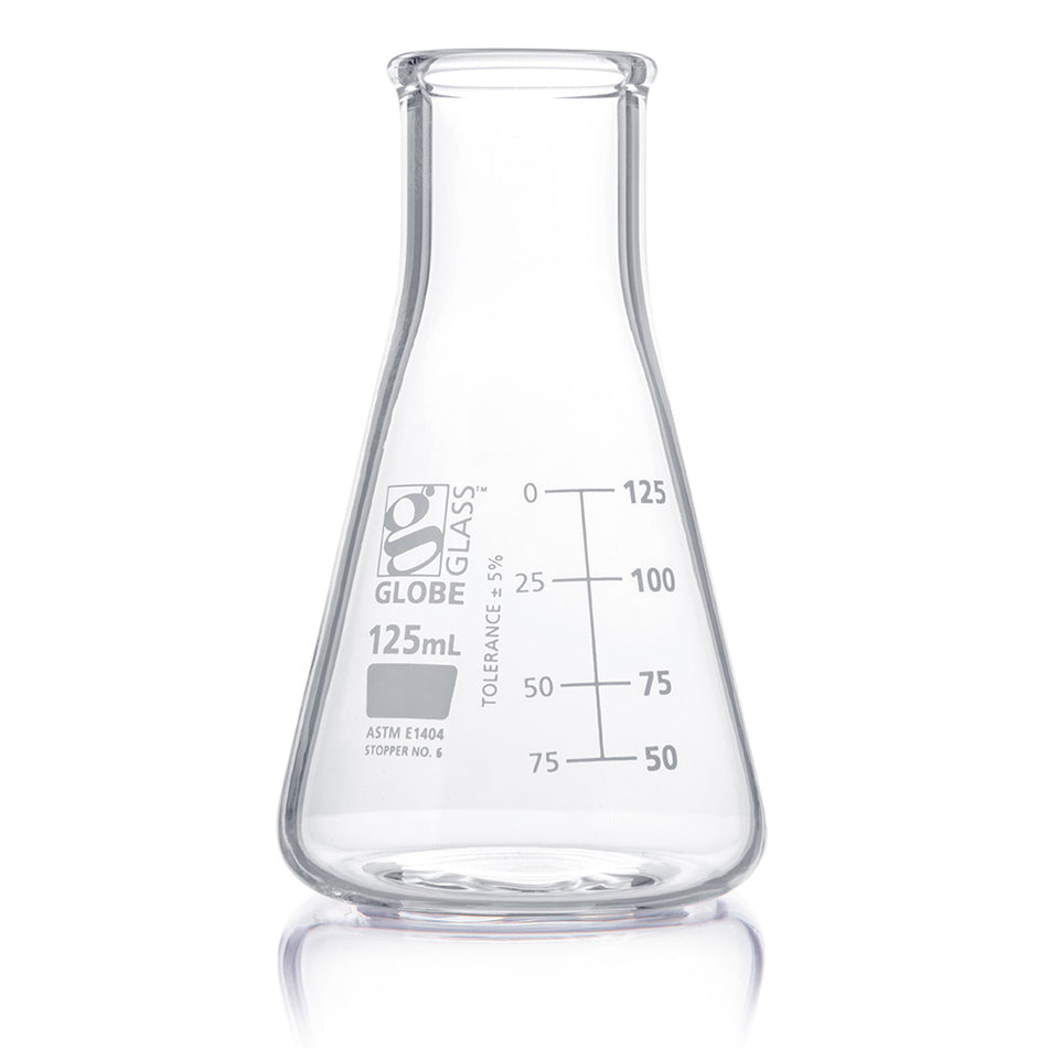 Globe Glass Erlenmeyer Flasks - Wide Mouth