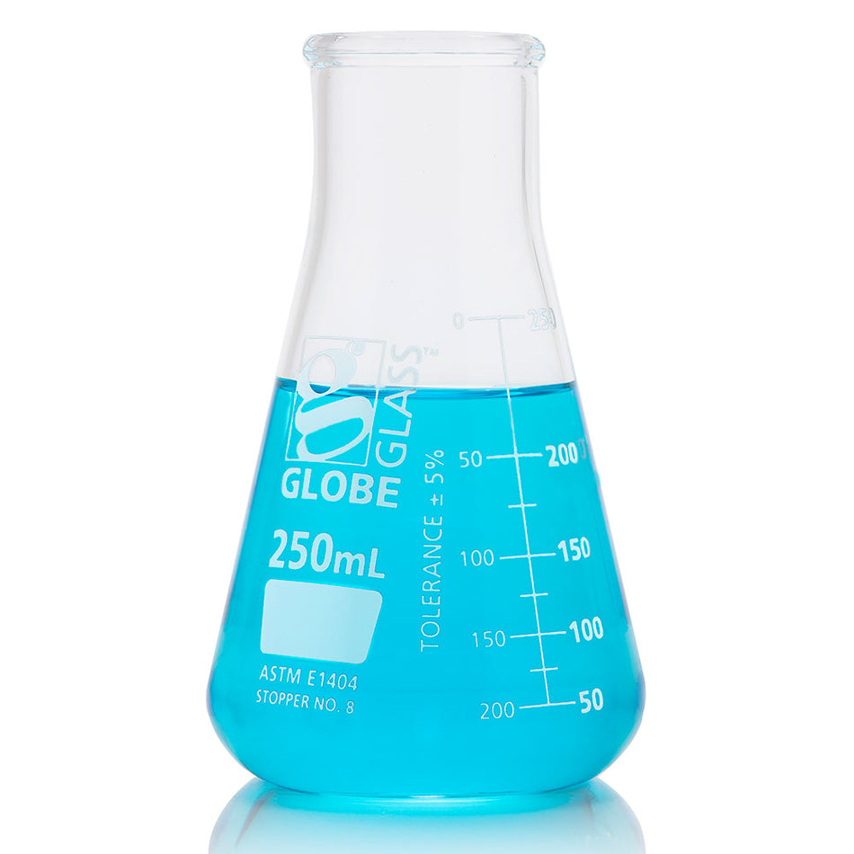 Globe Glass Erlenmeyer Flasks - Wide Mouth